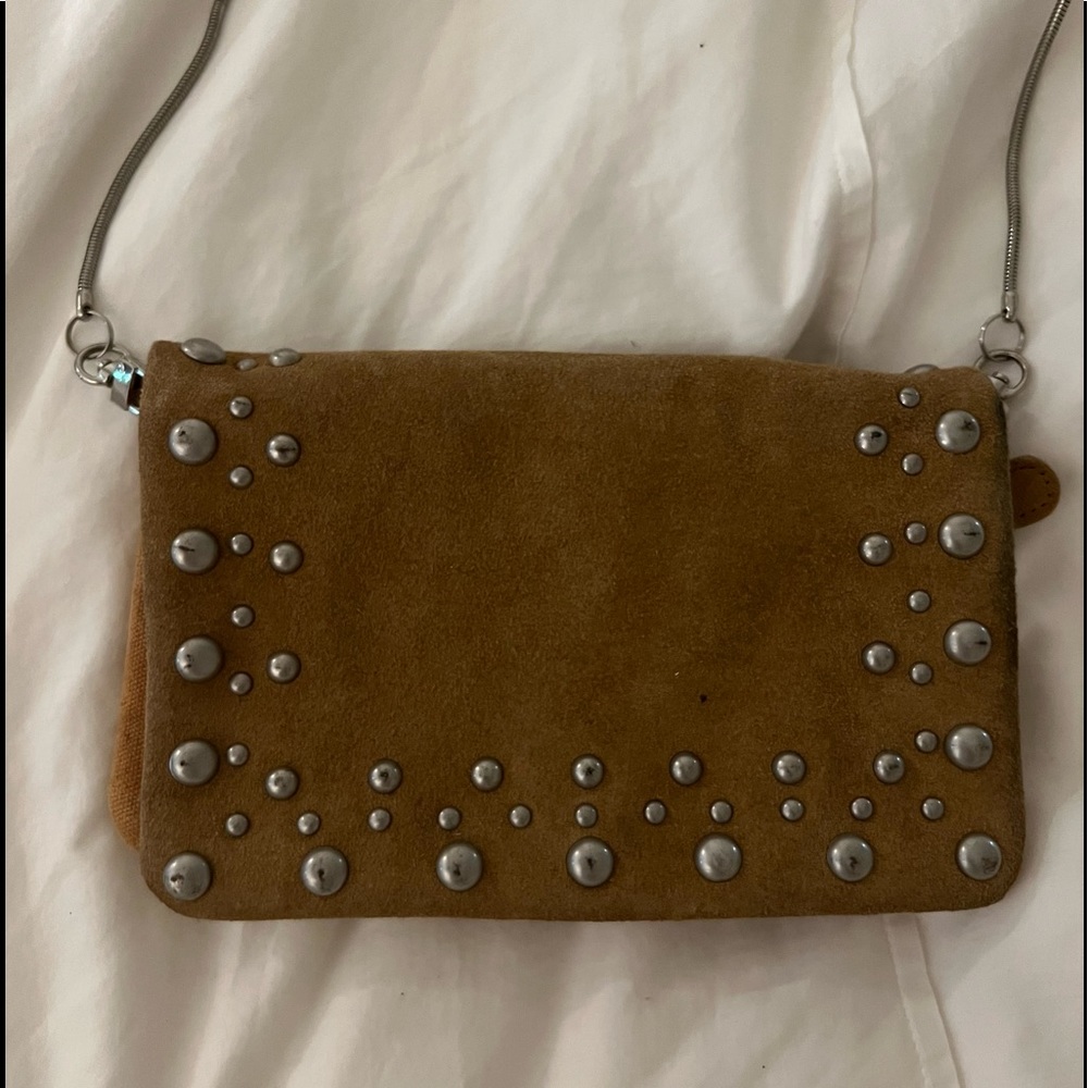 Mini Brown Rhinestone purse
